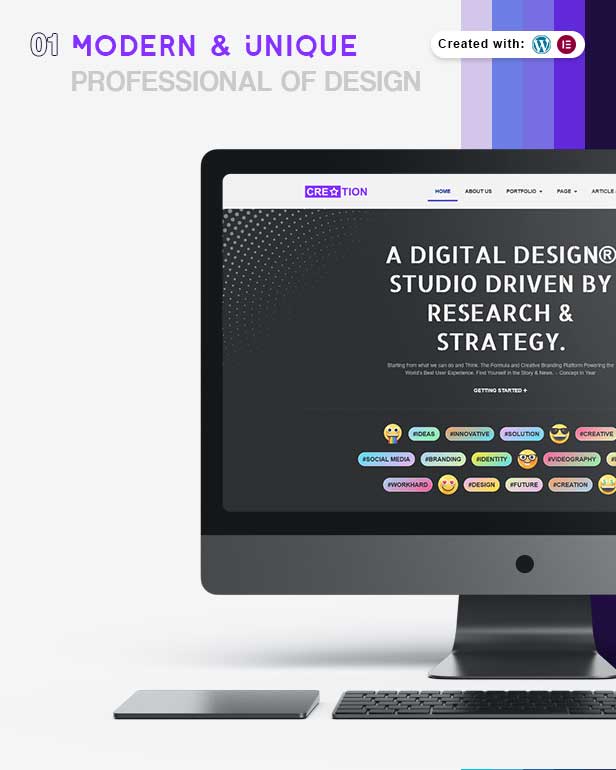 Creation - Portfolio & Digital Agency Elementor Template Kit - 1