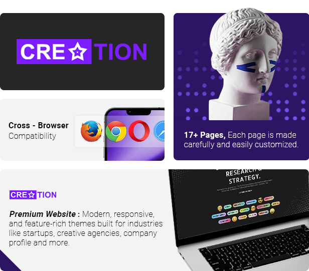 Creation - Portfolio & Digital Agency Elementor Template Kit