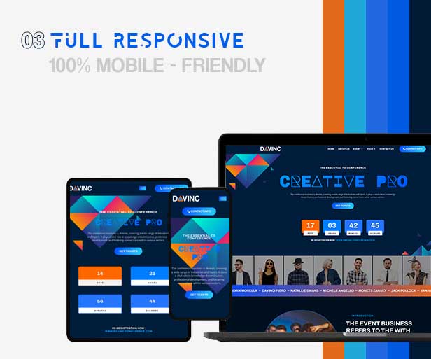 Davinc - Creative Event & Organizer Elementor Template Kit - 3