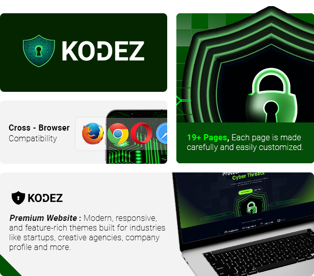 Kodez - Cyber Security Management Elementor Template Kit