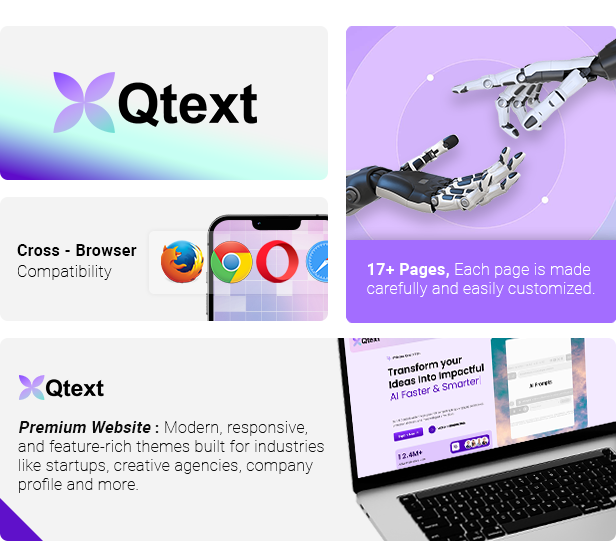 Qtext - AI Content Writer Elementor Template Kit - 1